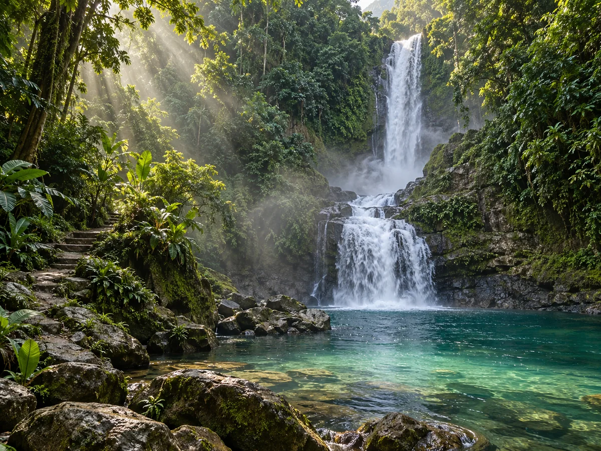 Nonsuch Falls rainforest experience near Drapers in Portland, Jamaica